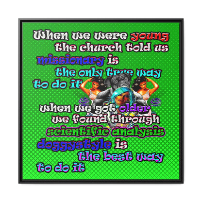 doggystyle - framed canvas art (logo green)