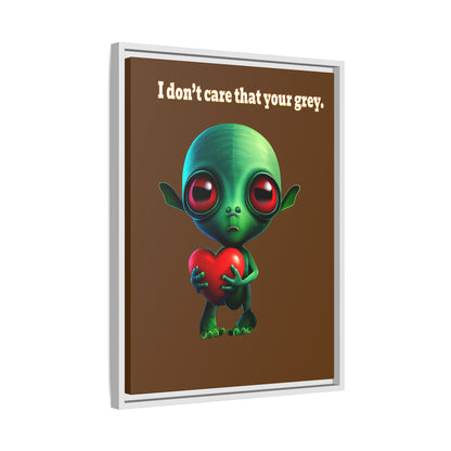 I don't care that your grey - framed canvas art (brown)