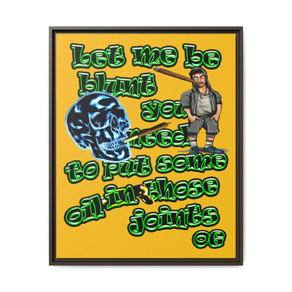 og - framed canvas art (yellow)