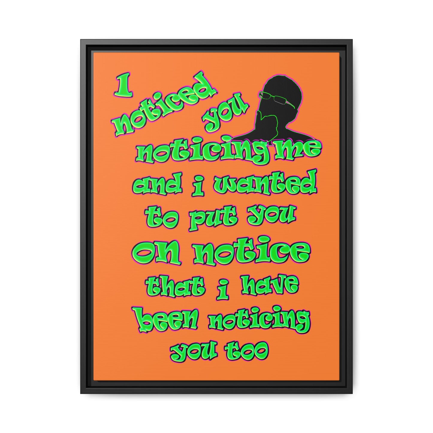 noticed you noticing - framed canvas art (crusta)