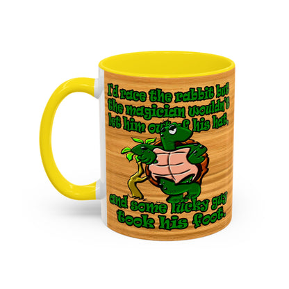 turtle race - Accent Mug (butterscotch wood finish)