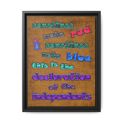 declaration of the independents - framed canvas art (brown papyrus)