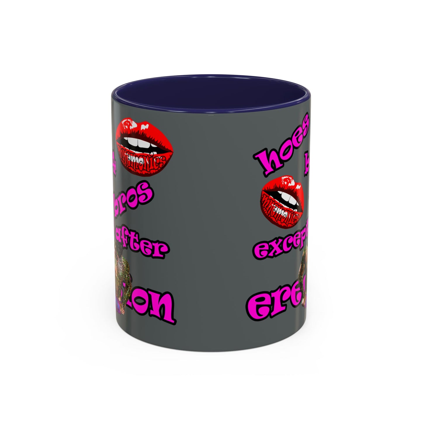 hoes b4 bros - Accent Mug (dark grey)