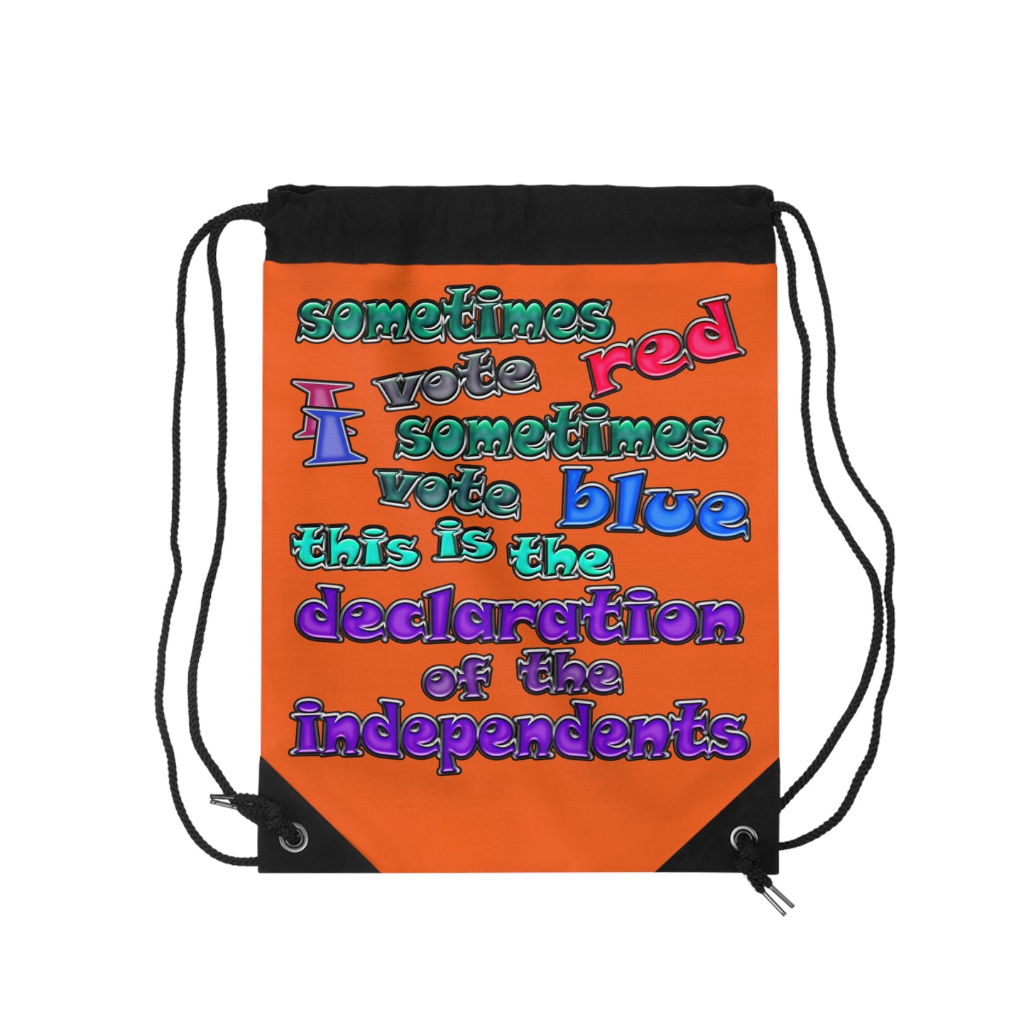 declaration of the independents - Drawstring Bag (orange)