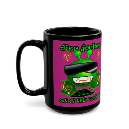 disc jockey - Black Mug (pink)