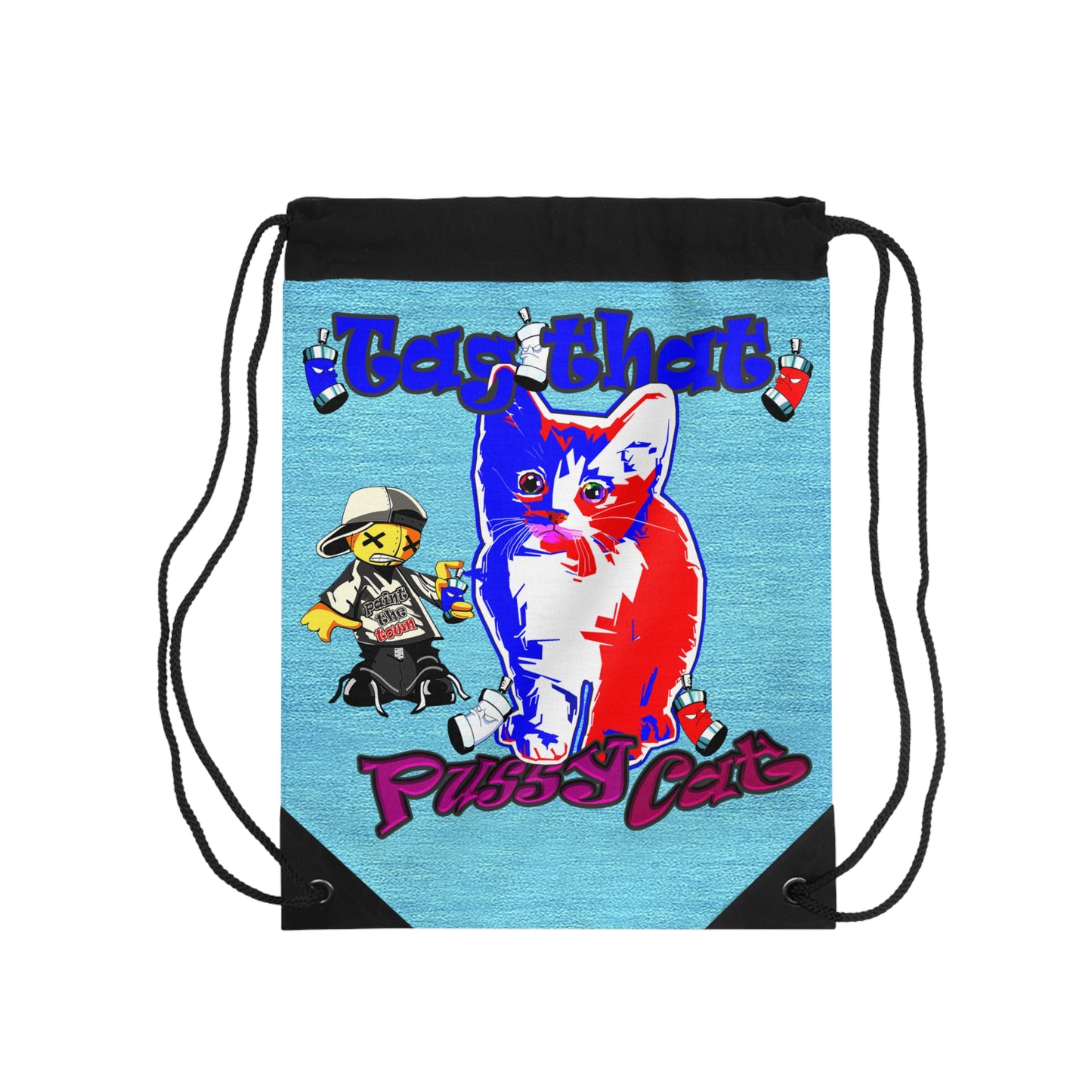 tag that - Drawstring Bag (faded blue)