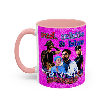 rw&b lives matter - Accent Mug (pink swirl)