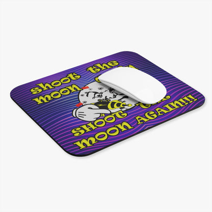 shoot the moon again - Mouse Pad (Rectangle) (purple wave)