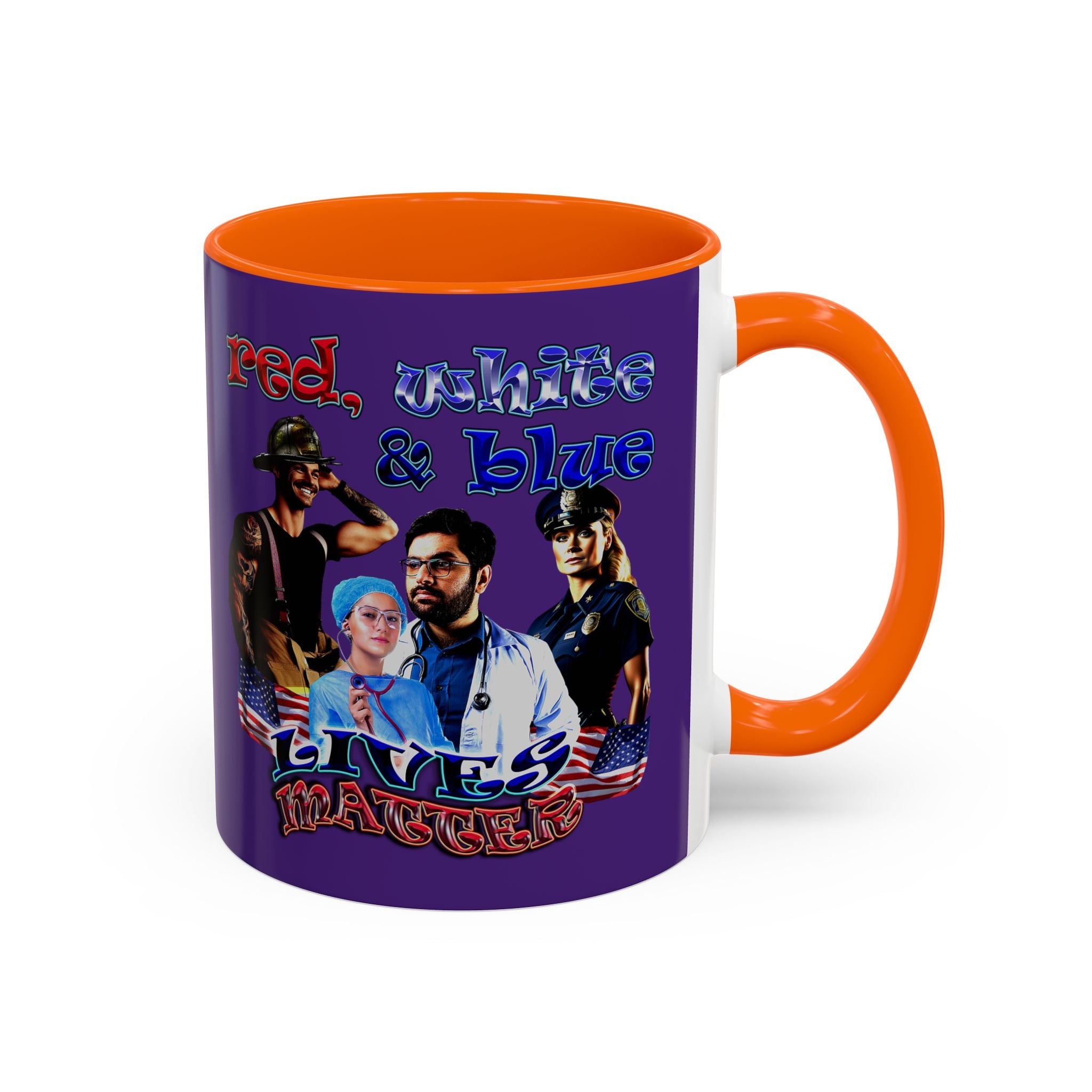 rw&b lives matter - Accent Mug (purple)