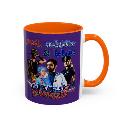 rw&b lives matter - Accent Mug (purple)