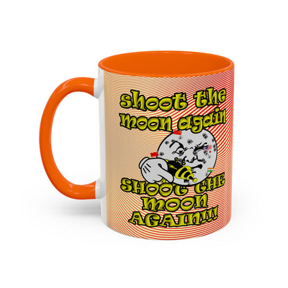 shoot the moon again - Accent Mug (yellow-orange wave)