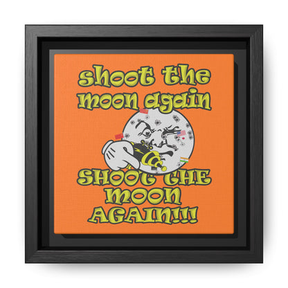 shoot the moon again - framed canvas art (crusta)
