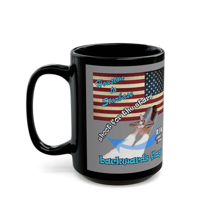 shoot for the stars - Black Mug (grey)