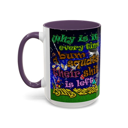 the bum's shit - Accent Mug ('snoops' background)