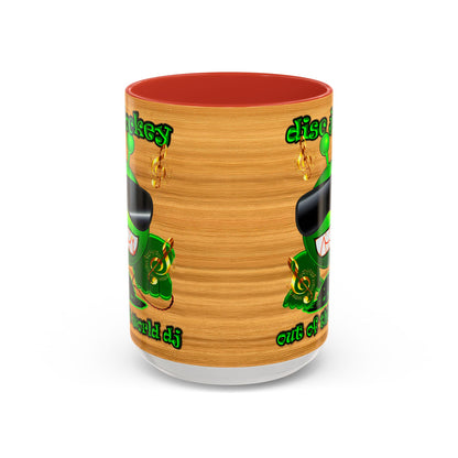 disc jockey - Accent Mug (butterscotch wood finish)