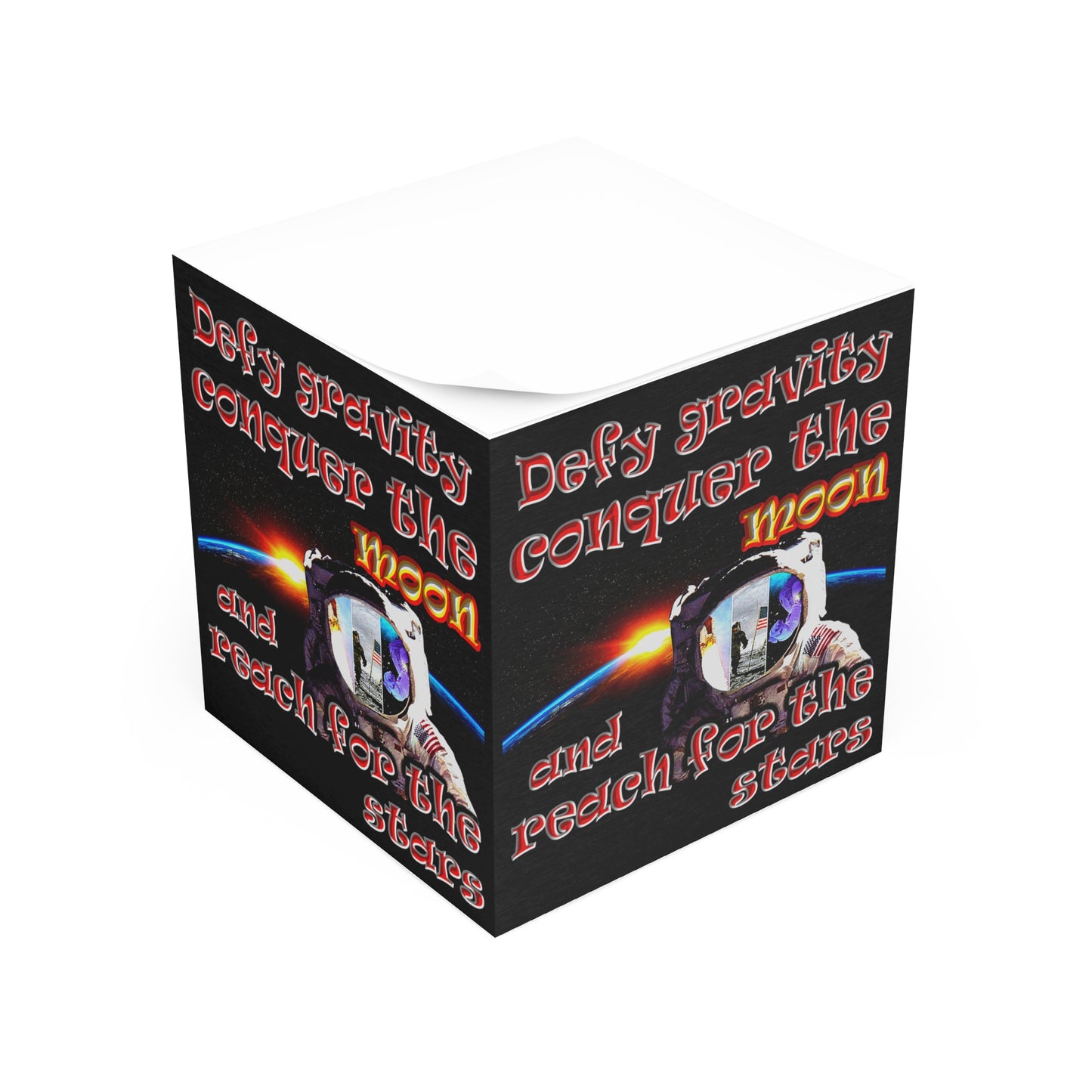 defy conquer reach - note cube (black)