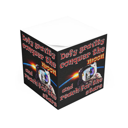 defy conquer reach - note cube (black)