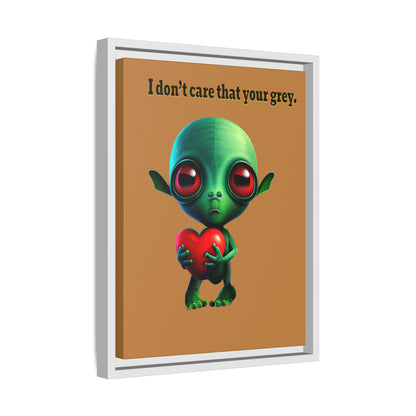 I don't care that your grey - framed canvas art (light brown)