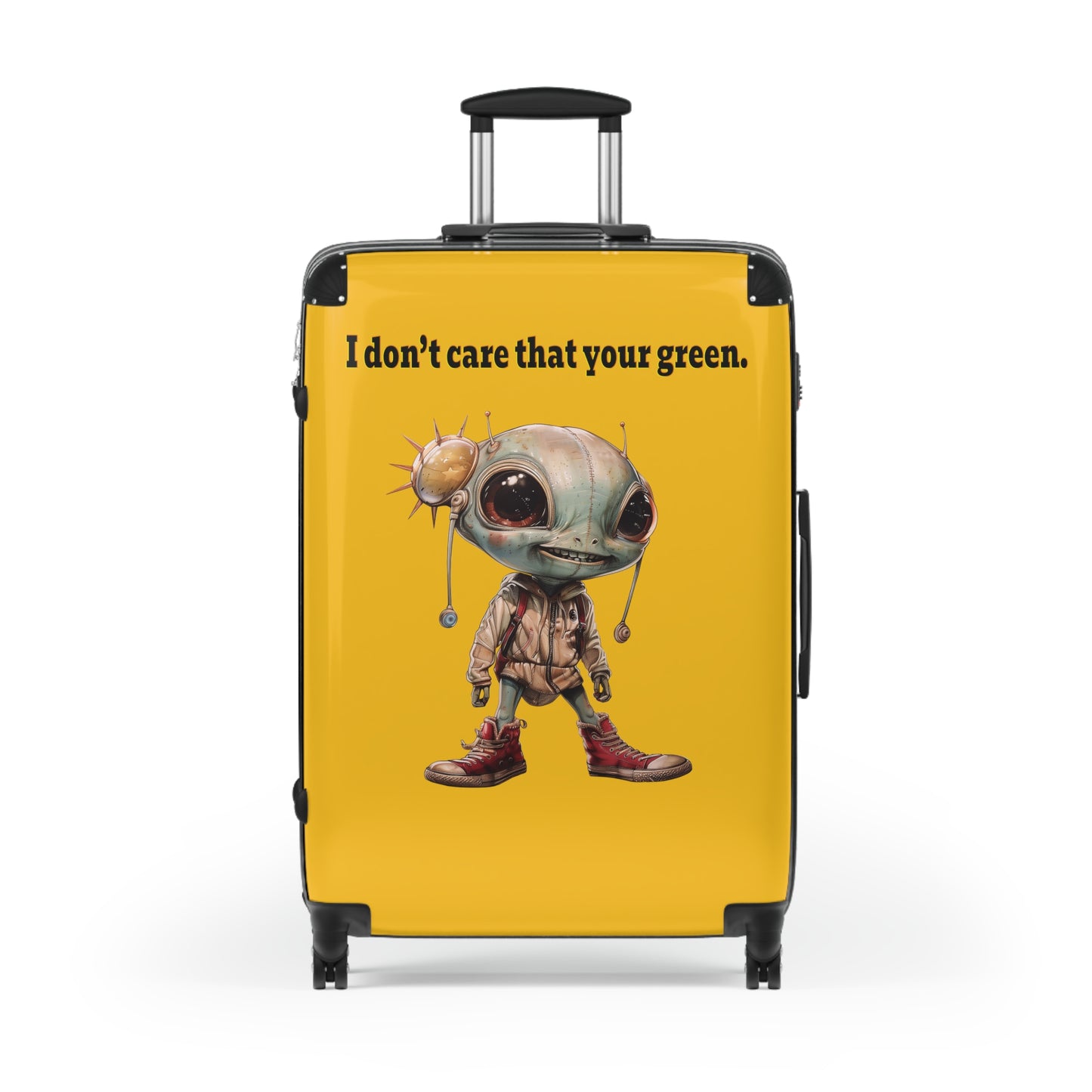 I don't care that your green - Suitcase (yellow)