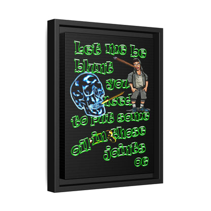 og - framed canvas art (black)