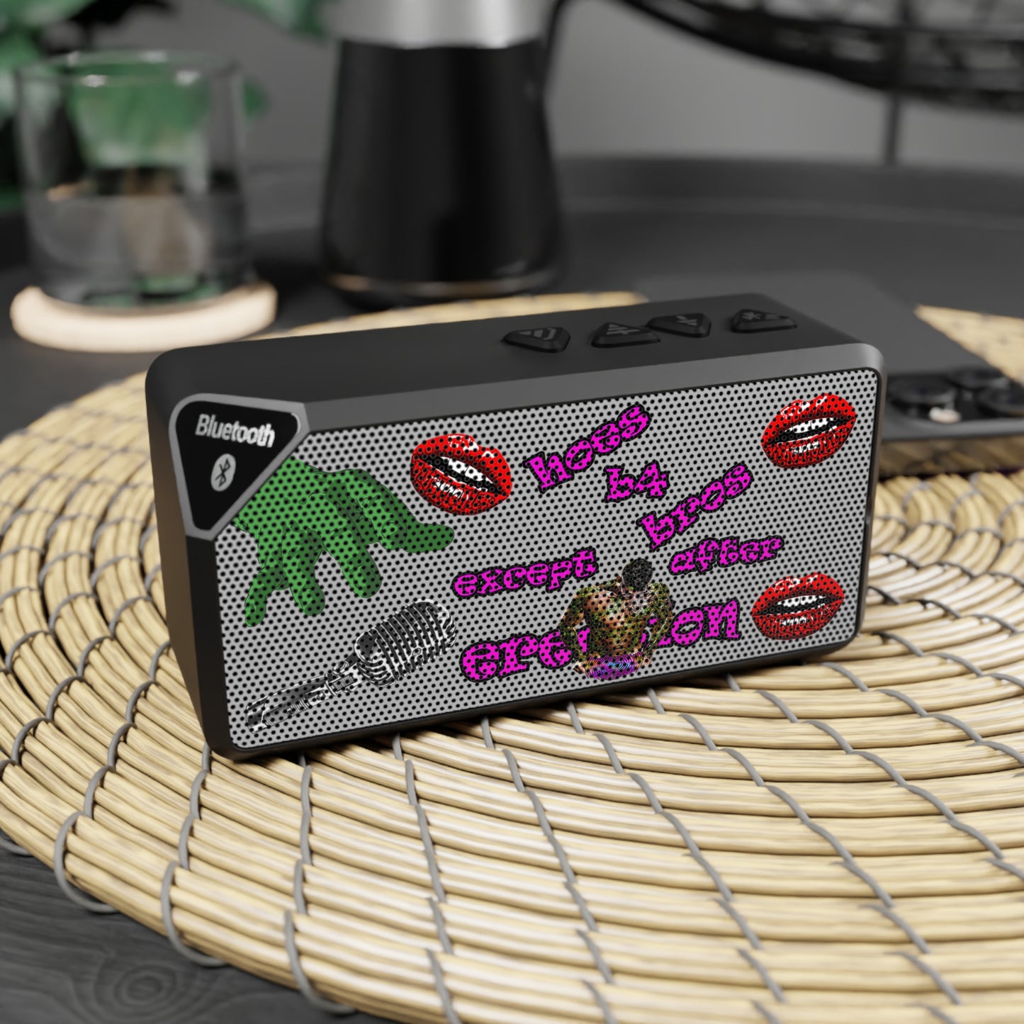 hoes b4 bros - Jabba Bluetooth Speaker (light grey)