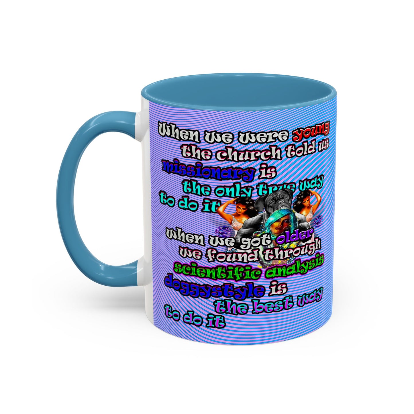 doggystyle - Accent Mug (light blue-purple wave)