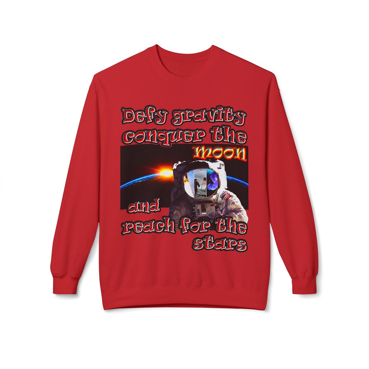 defy conquer reach - Unisex Midweight Softstyle Fleece Crewneck Sweatshirt