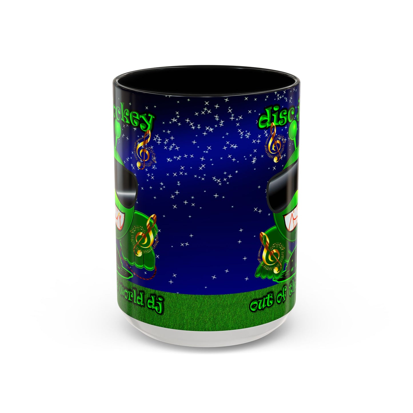 disc jockey - Accent Mug ('snoops' background)