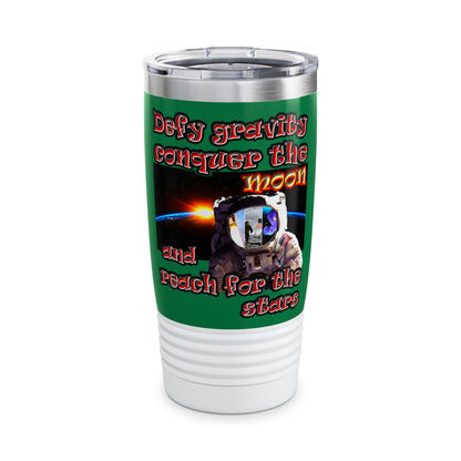 defy conquer reach - Ringneck Tumbler, 20oz (dark green)