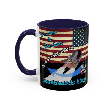 shoot for the stars - Accent Mug (black)