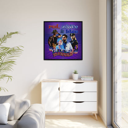 rw&b lives matter - framed canvas art (purple wave)