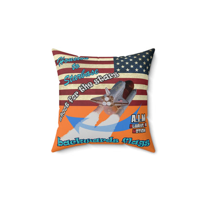 shoot for the stars - Spun Polyester Square Pillow - (crusta)