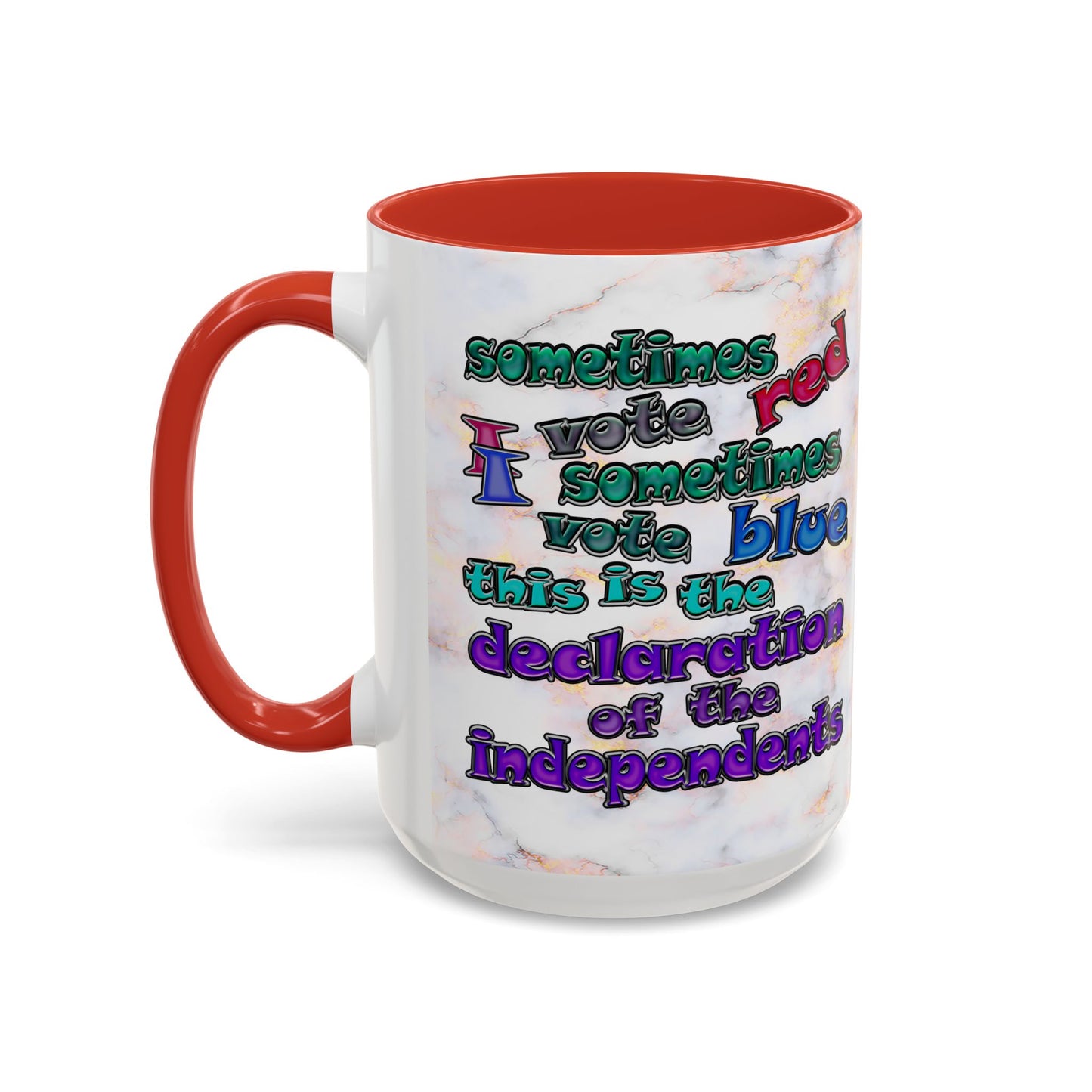 declaration of the independents - Accent Mug (white marble)