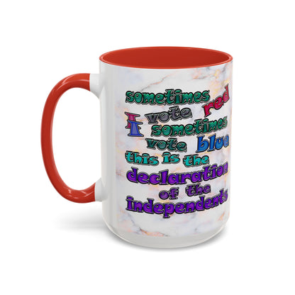 declaration of the independents - Accent Mug (white marble)