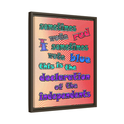 declaration of the independents - framed canvas art (yellow-orange wave)