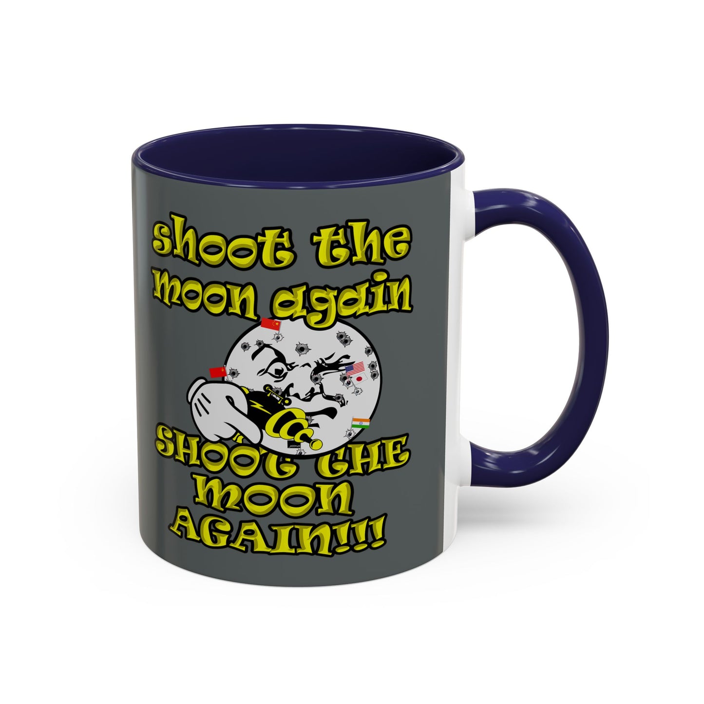 shoot the moon again - Accent Mug (dark grey)