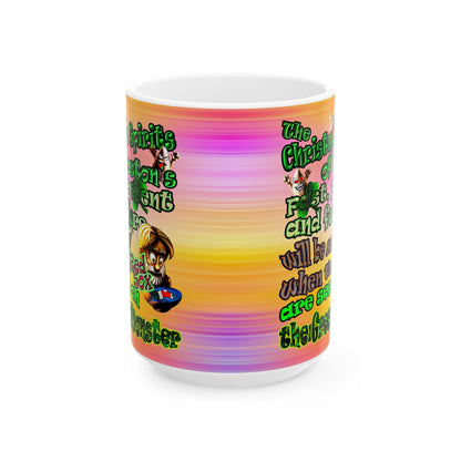 christmas spirits of boston - White Mug (color blur)