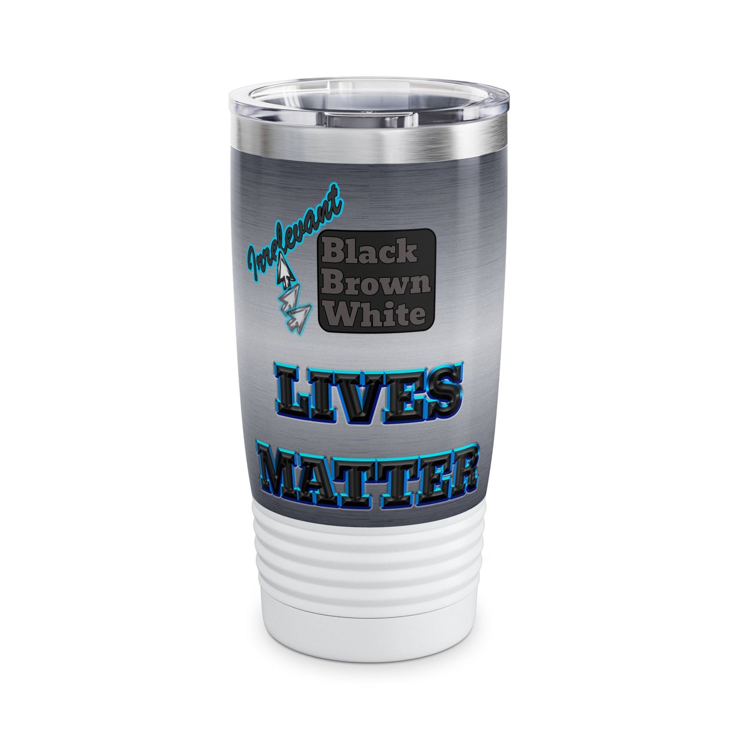 irrelevant - Ringneck Tumbler, 20oz (brushed nickel)