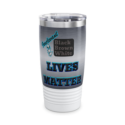 irrelevant - Ringneck Tumbler, 20oz (brushed nickel)