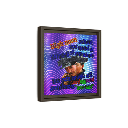 high noon - framed canvas art (purple wave)