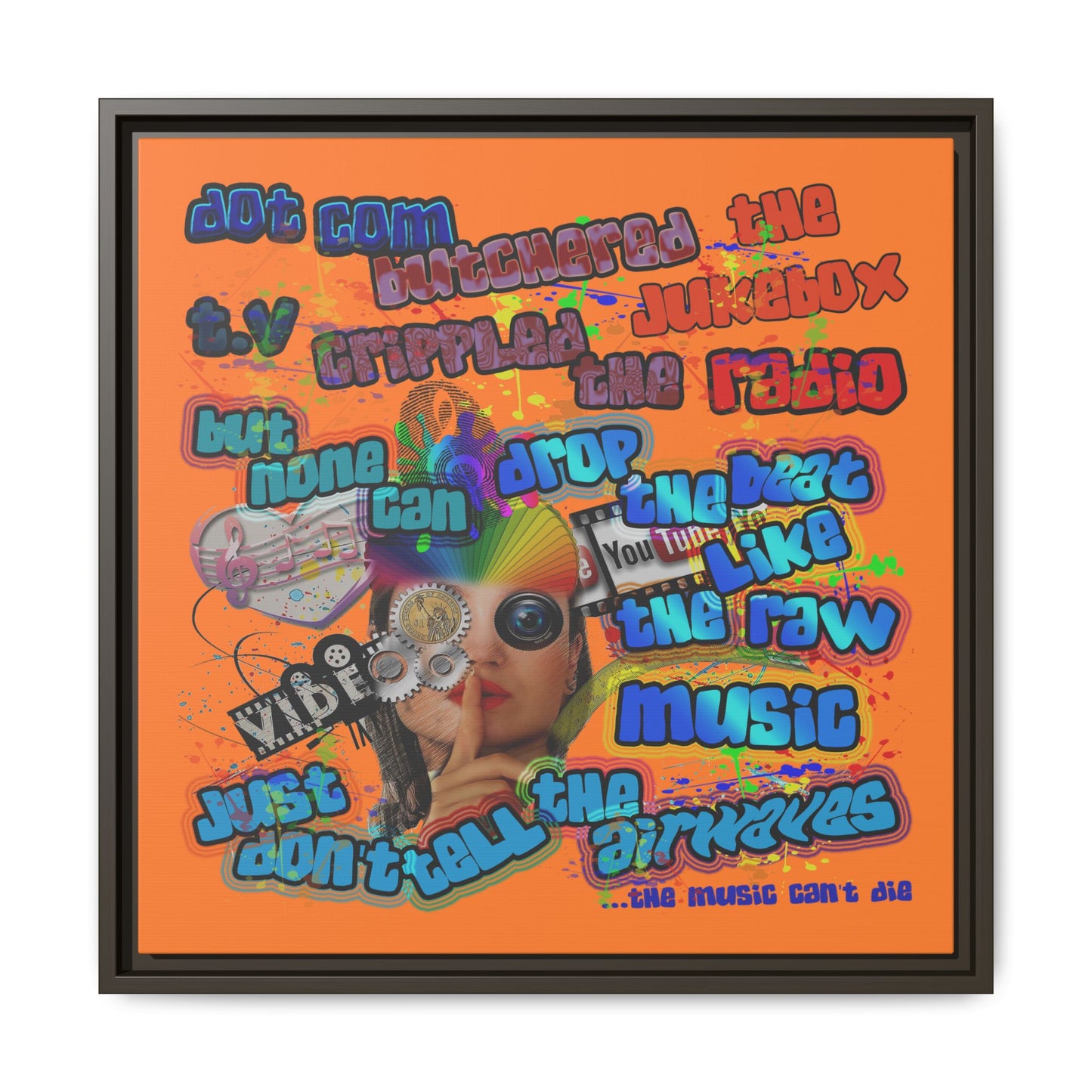 drop the beat - framed canvas art (crusta)