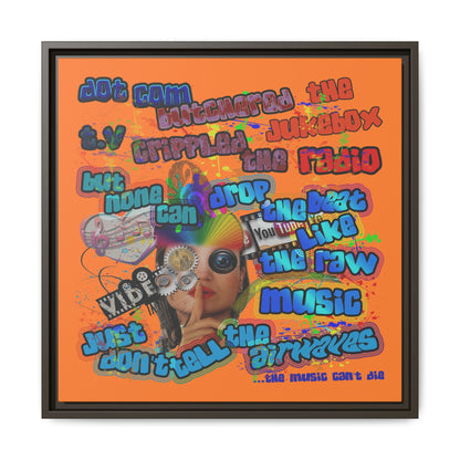 drop the beat - framed canvas art (crusta)