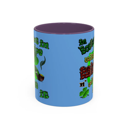 celtics logo - Accent Mug (light blue)