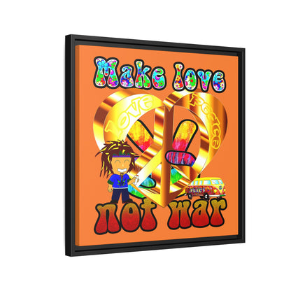love peace - framed canvas art (crusta)