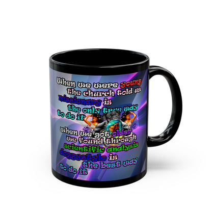 doggystyle - Black Mug (grey-pink wave)