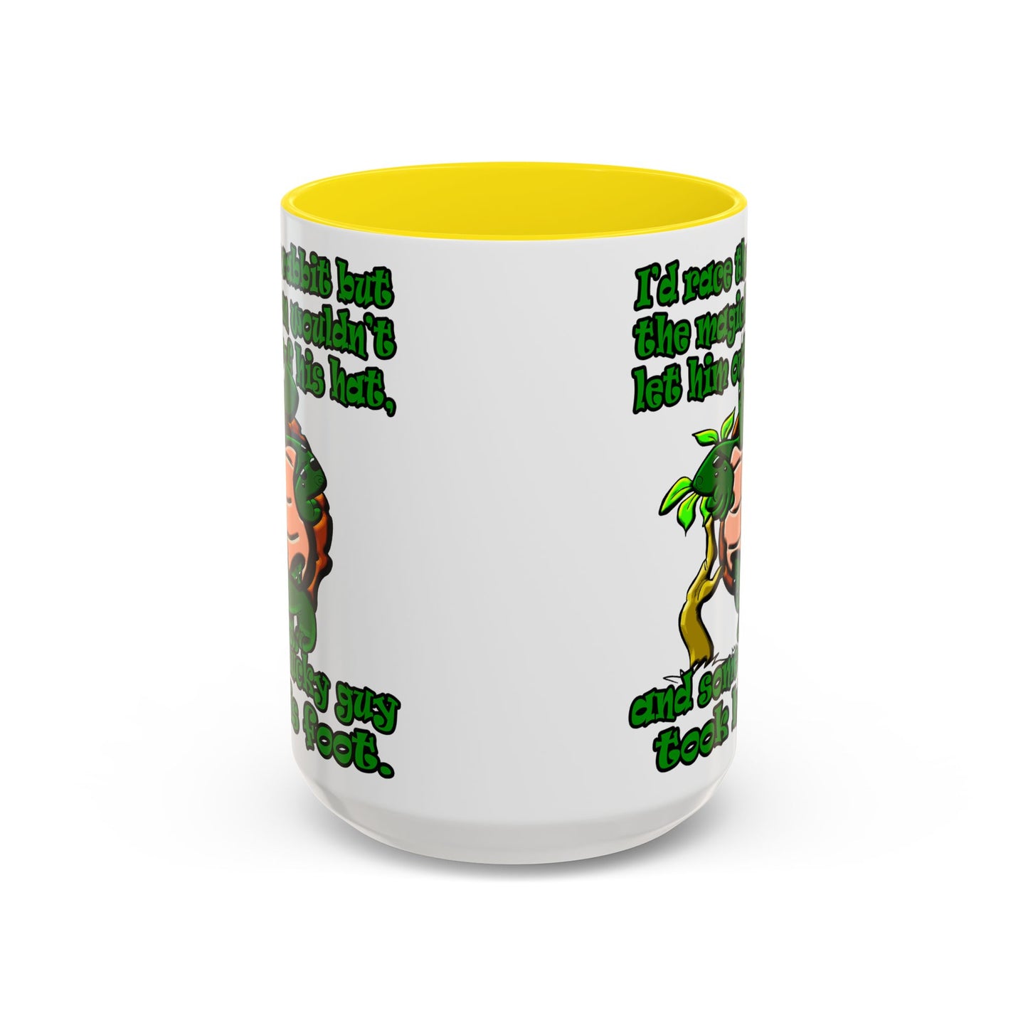 turtle race - Accent Mug (white)