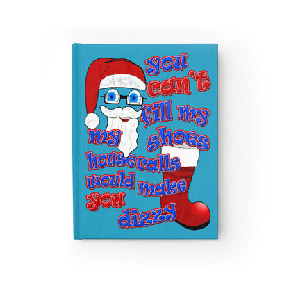 santa's shoes - journal-blank (turquoise)