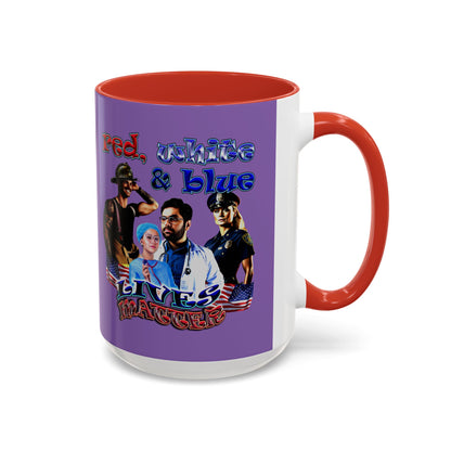 rw&b lives matter - Accent Mug (light purple)