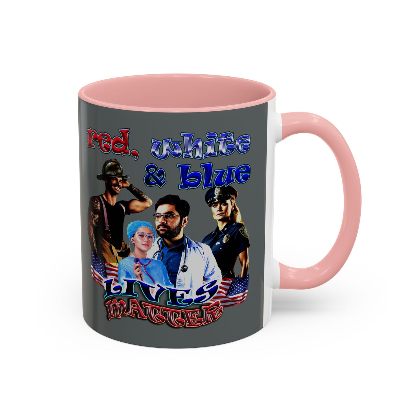 rw&b lives matter - Accent Mug (dark grey)