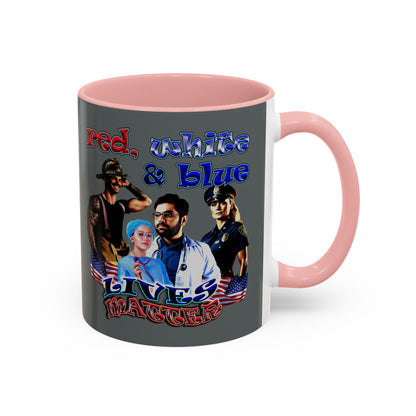 rw&b lives matter - Accent Mug (dark grey)